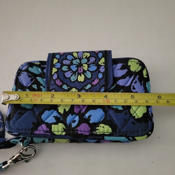 Vera Bradley Retired Indigo Pop Pattern Wristlet Zip Wallet Phone Pocket - Picture 5 of 7